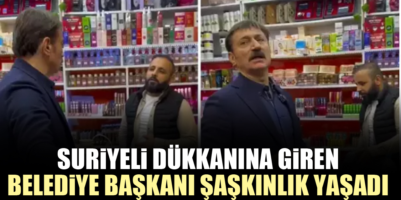 Suriyeli Dükkanına giren Belediye Başkanı Şaşkınlık Yaşadı