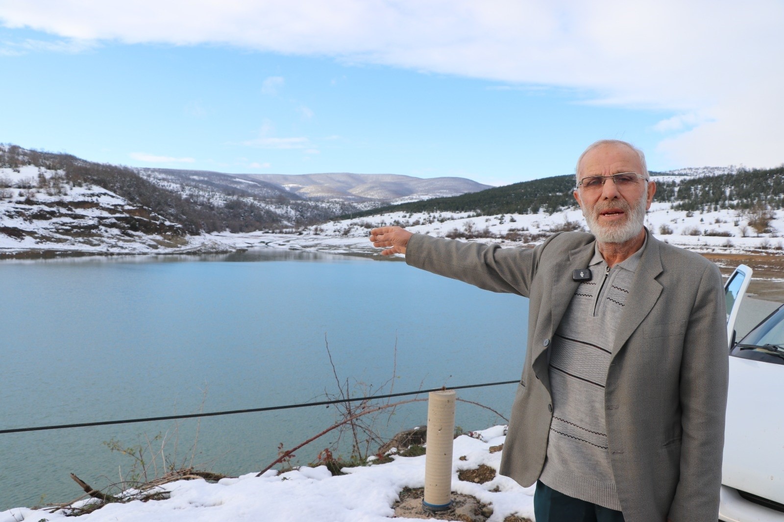 Kar yağışı Güven Göleti'ne yaradı