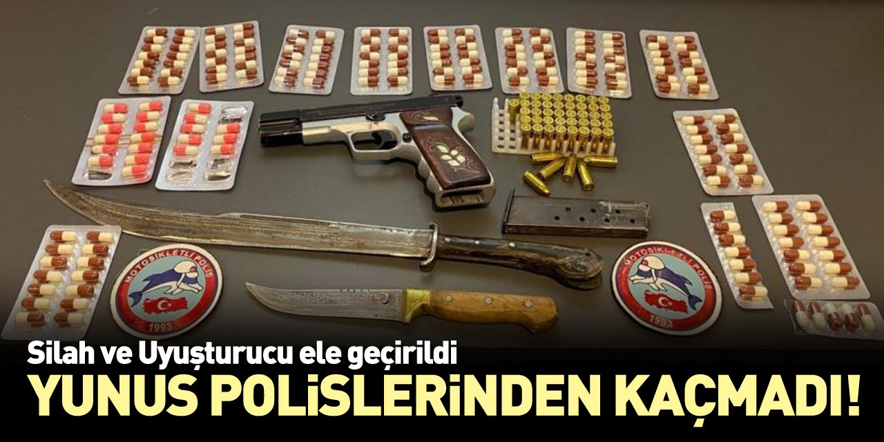 Yunus polisleri silah ve uyuşturucu ele geçirdi