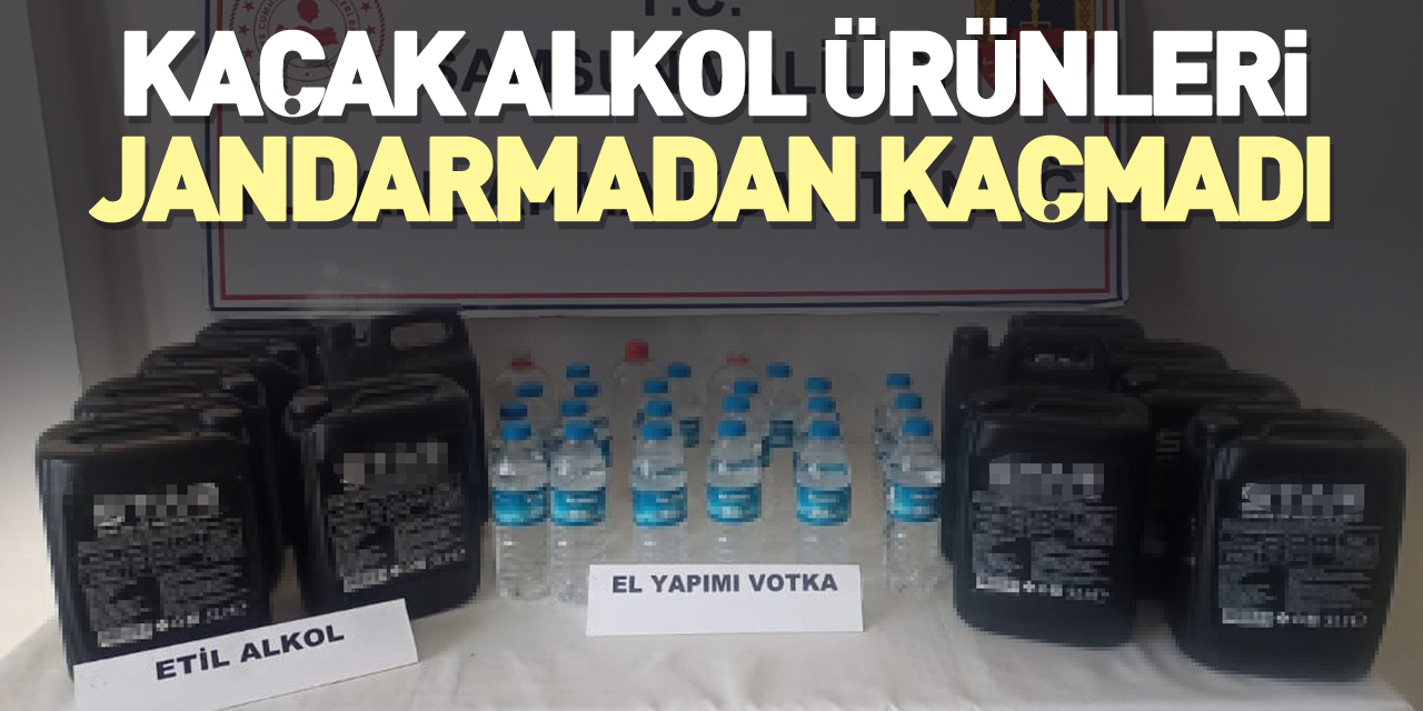 Kaçak alkol ürünleri jandarmadan kaçmadı