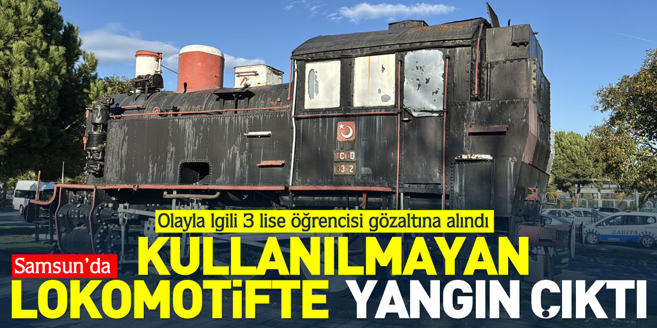 Kullanılmayan lokomotifte yangın çıktı