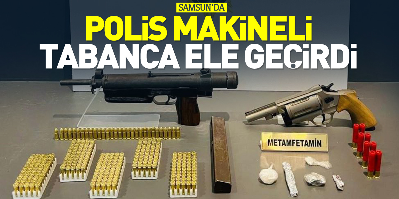 Polis makineli tabanca ele geçirdi