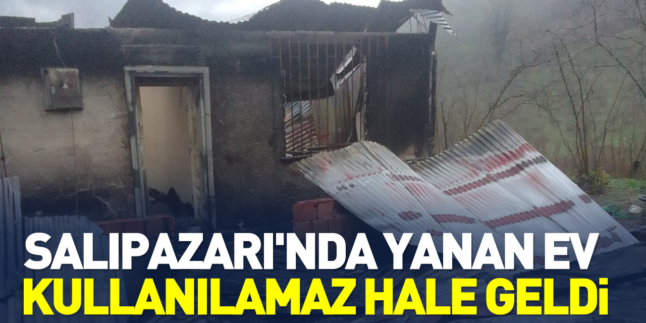 Yanan ev kullanılamaz hale geldi