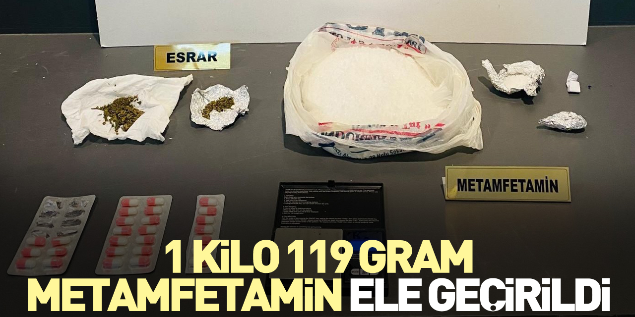 1 kilo 119 gram metamfetamin ele geçirildi