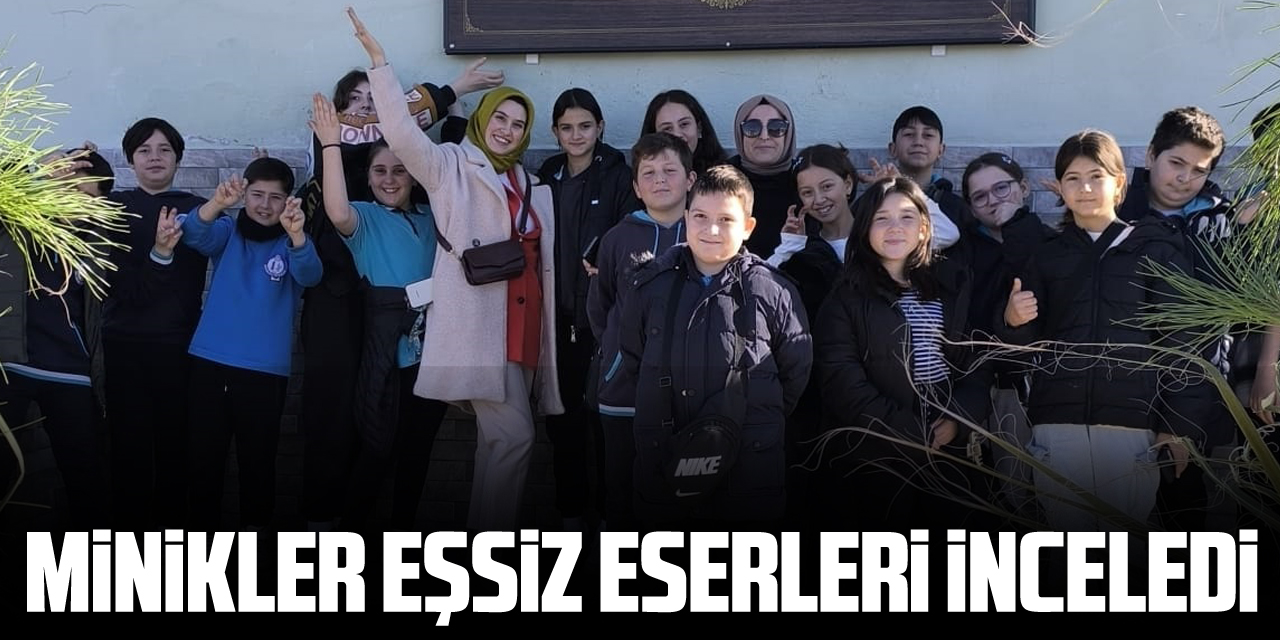 Minikler Eşsiz eserleri inceledi