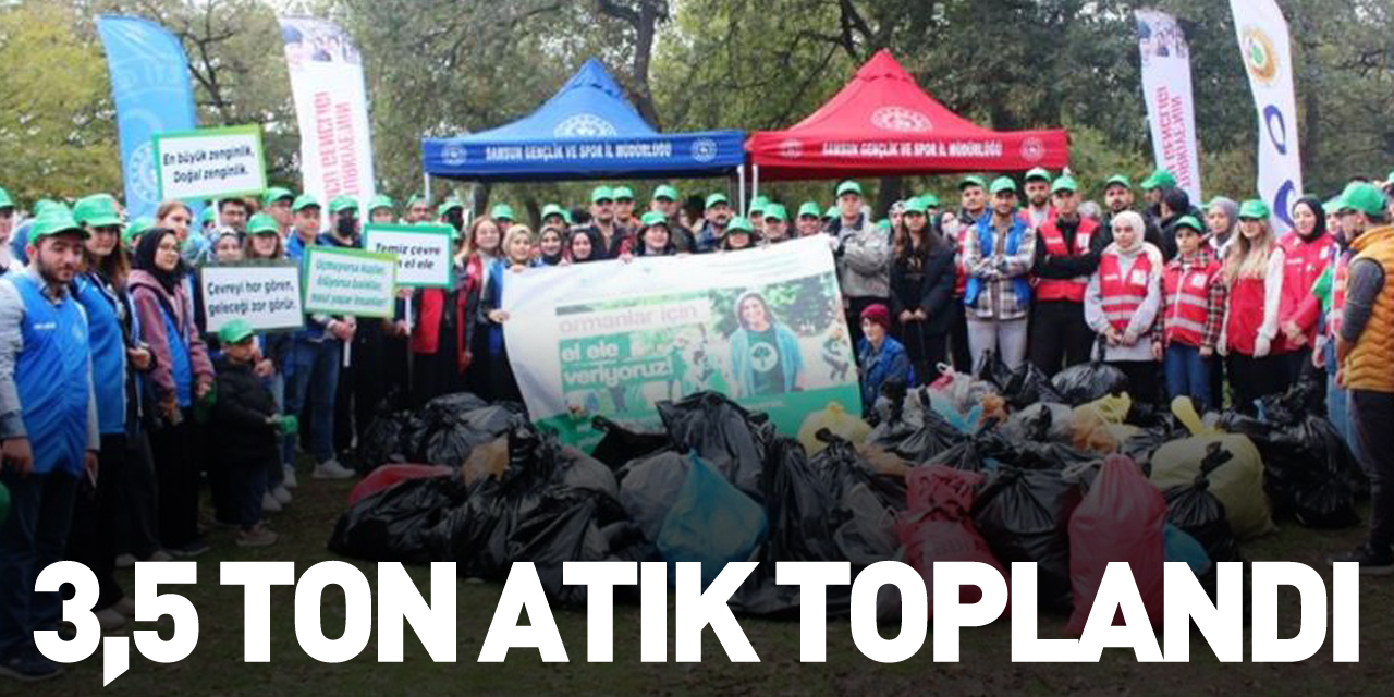 3,5 ton atık toplandı