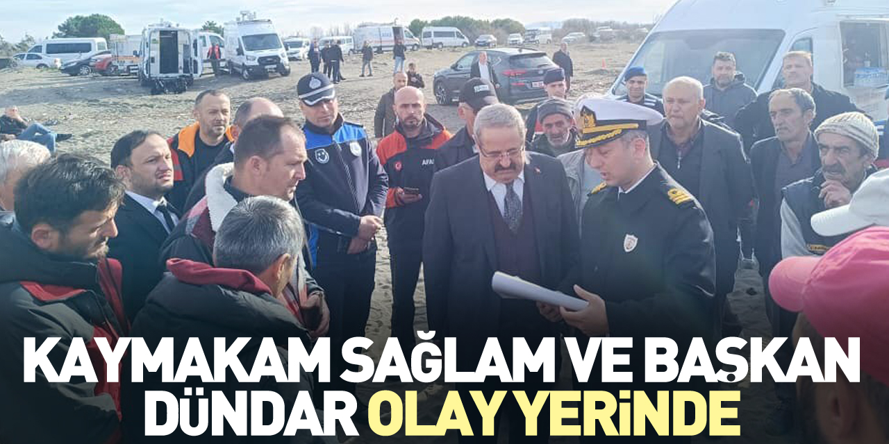 Kaymakam Sağlam ve Başkan Dündar Olay Yerinde