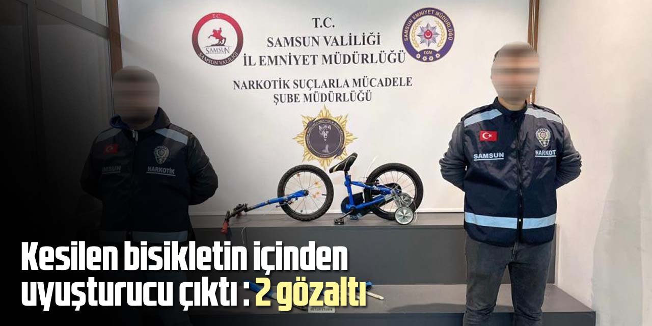 Bisikletin içinden uyuşturucu çıktı!