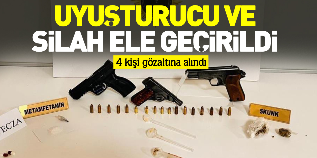 Uyuşturucu ve silah ele geçirildi