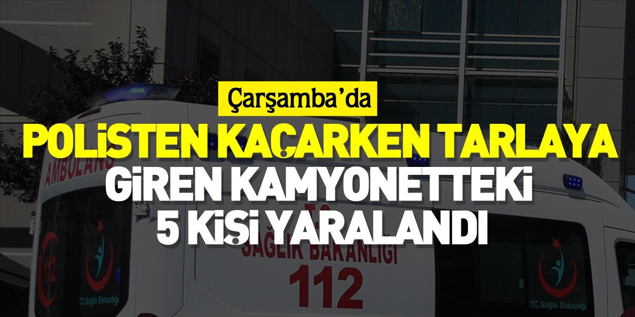 Polisten kaçarken tarlaya girdi