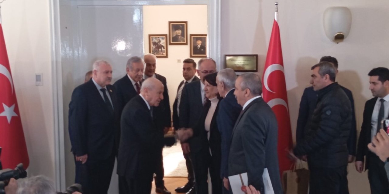 DEM Parti heyeti MHP lideri Bahçeli ile görüştü