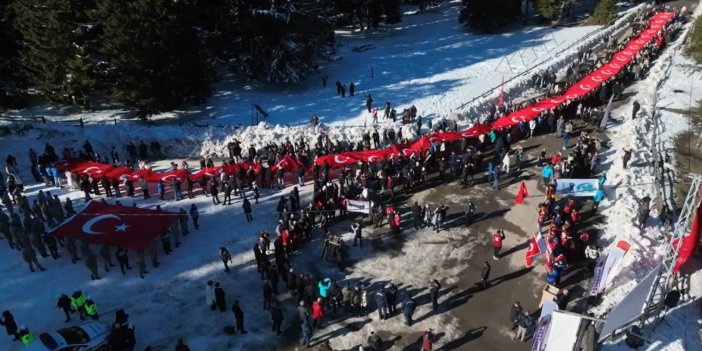 Giresun'da Türk bayrağı ile yürüdüler