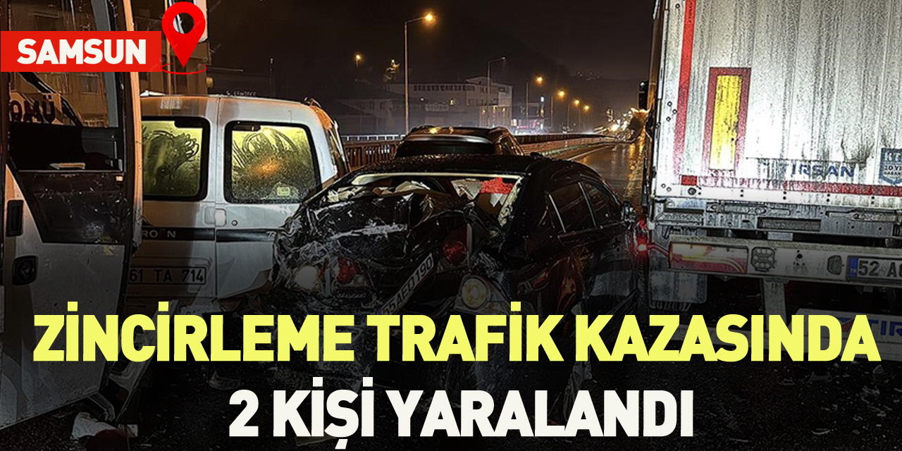 Zincirleme trafik kazasında 2 kişi yaralandı