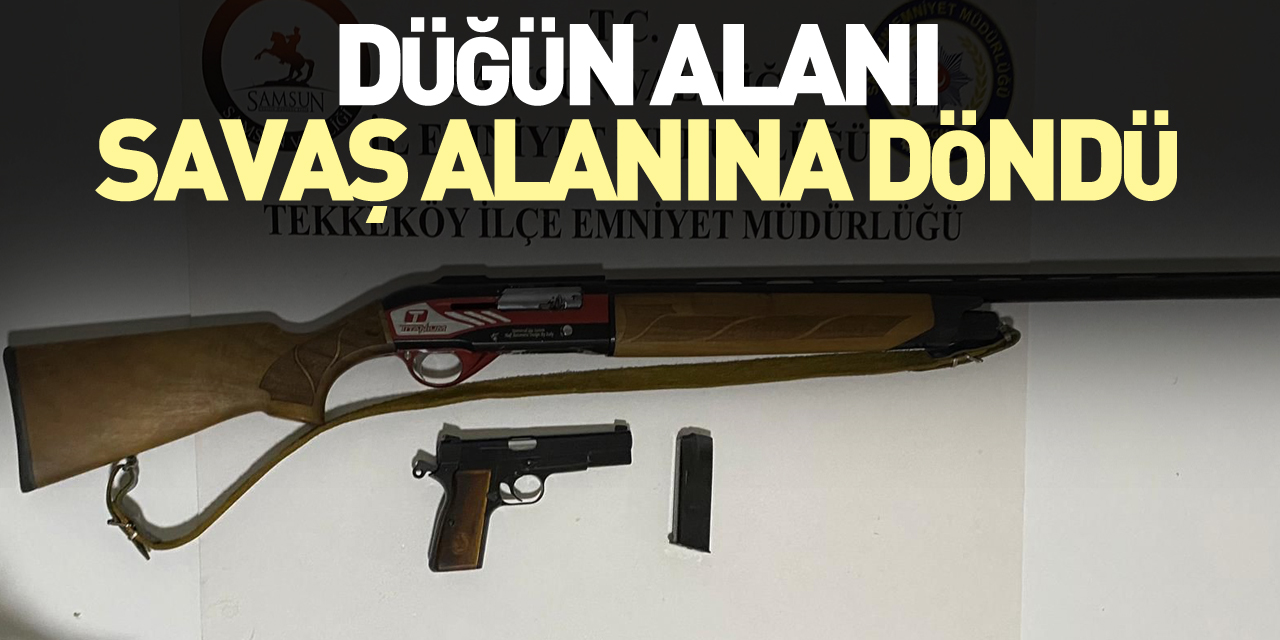 Düğün alanı savaş alanına döndü