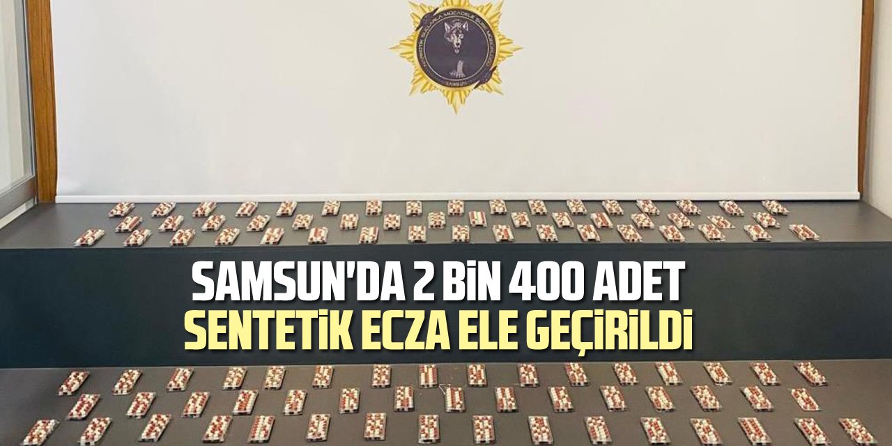 Samsun'da 2 bin 400 adet sentetik ecza ele geçirildi