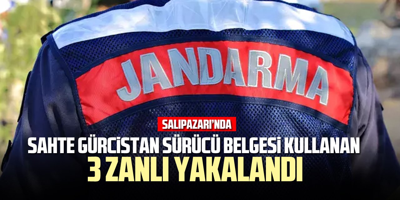 Samsun'da sahte Gürcistan sürücü belgesi kullanan 3 zanlı yakalandı