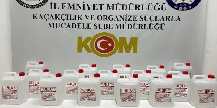 80 litre kaçak etil alkol ele geçirildi