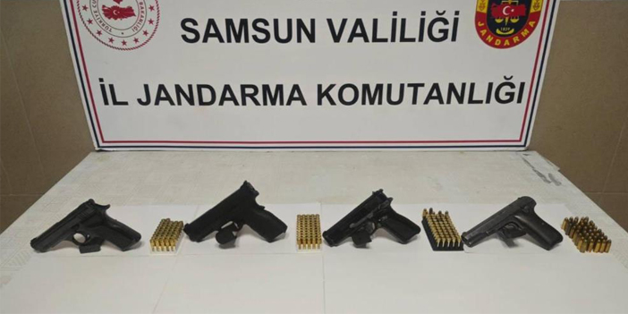 Samsun'da 4 adet tabanca ele geçirdi