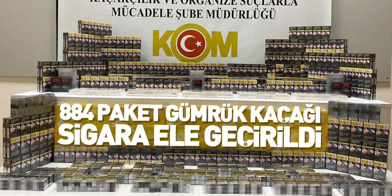 884 paket gümrük kaçağı sigara