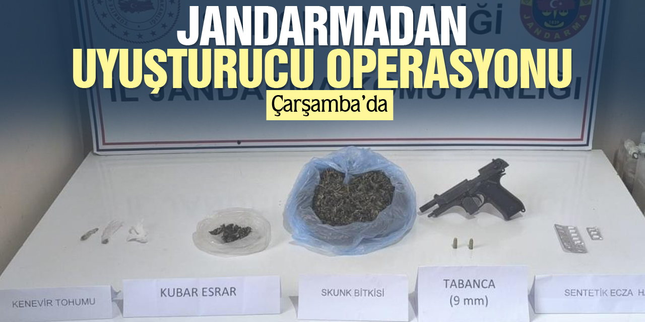 Çarşamba'da jandarmadan uyuşturucu operasyonu