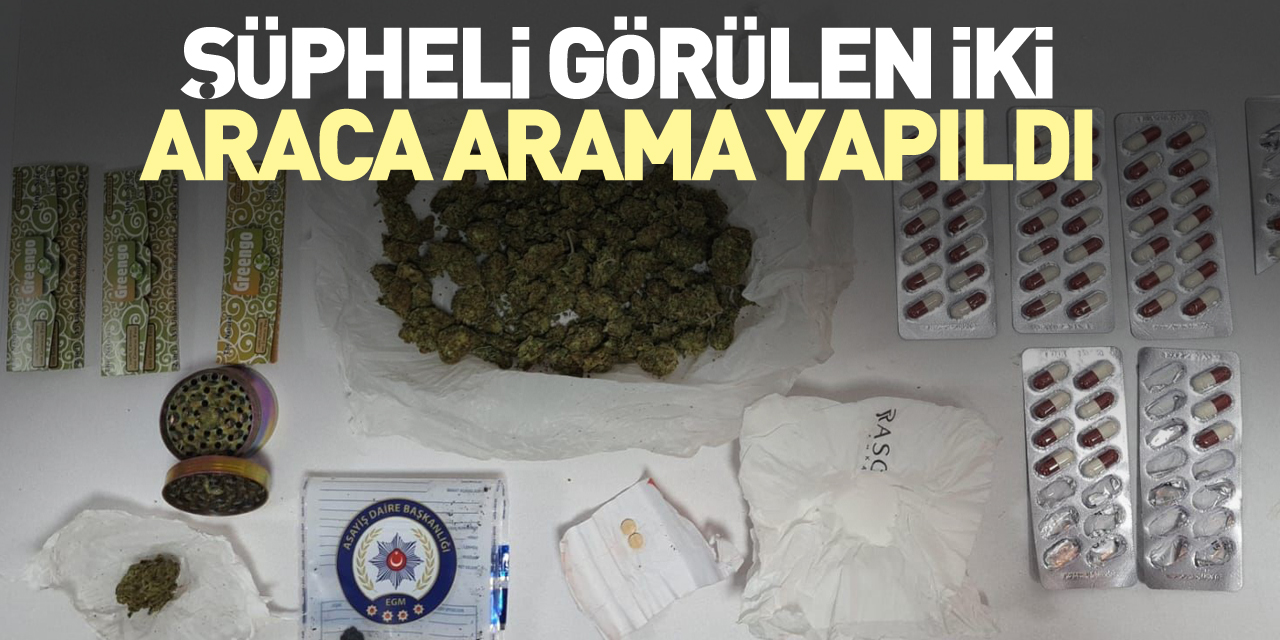 Şüpheli görülen iki araca arama yapıldı