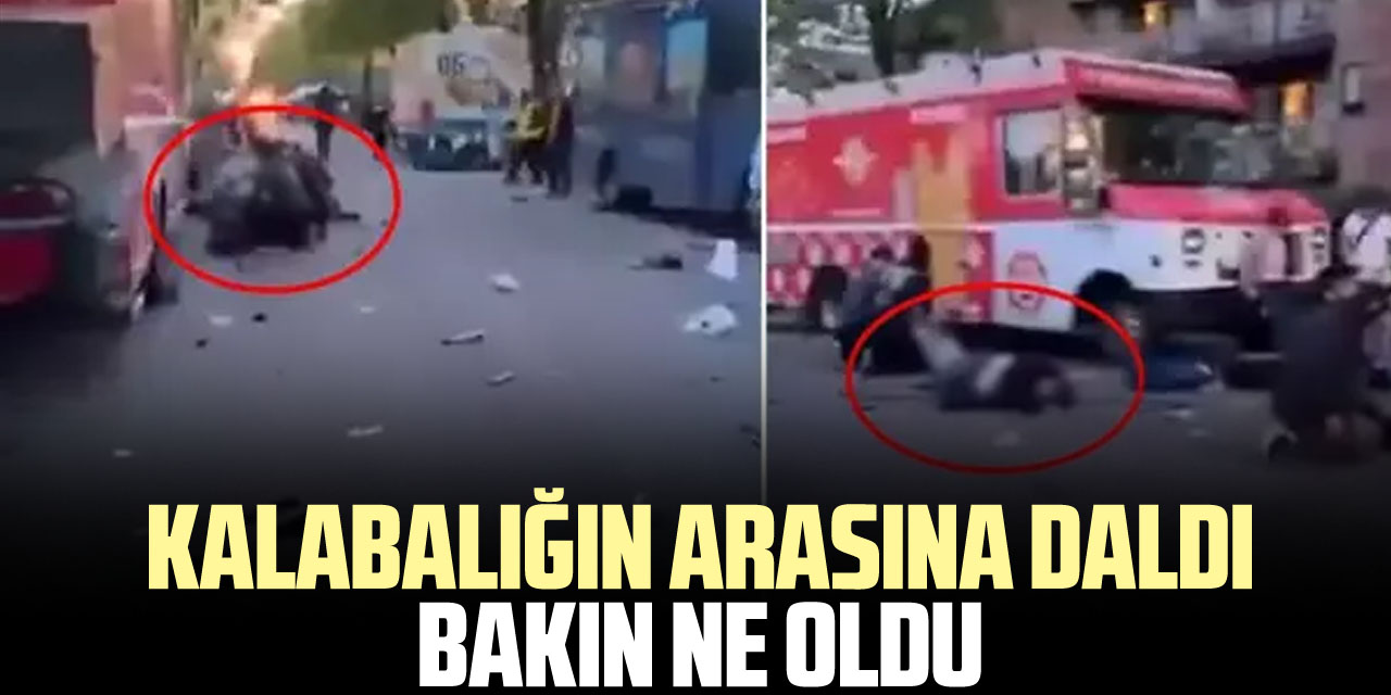 KALABALIĞIN ARASINA DALDI BAKIN NE OLDU