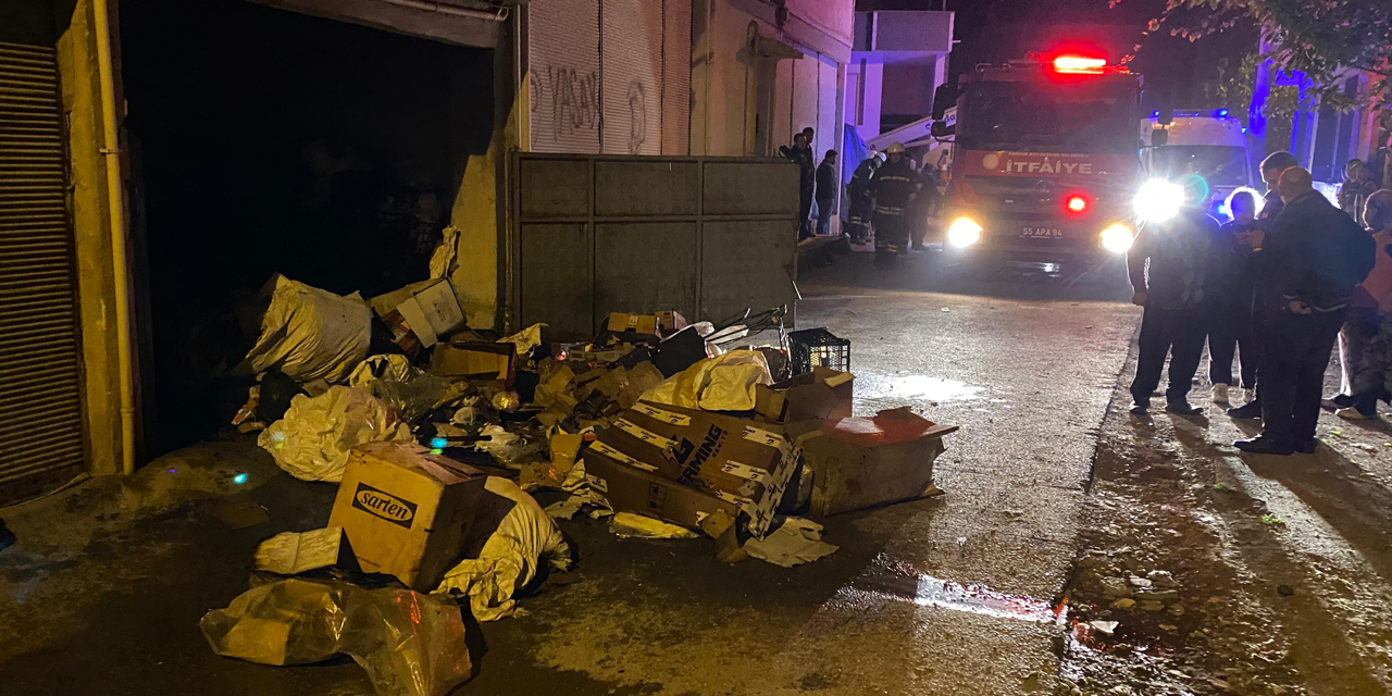 Depoda çıkan yangın korkuttu