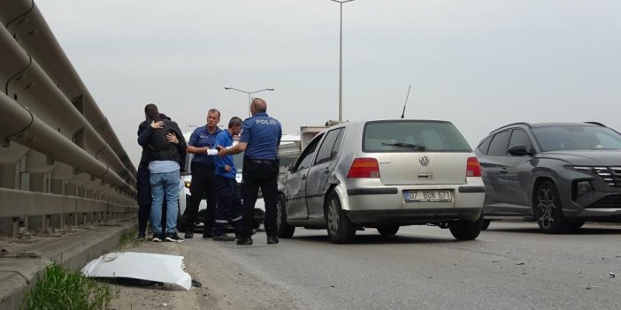 Yakıt tankeri ile otomobil çarpıştı