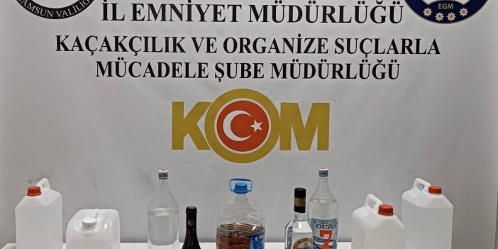 Samsun'da sahte içki operasyonu