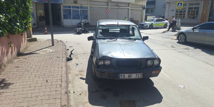 Bafra'da otomobille çarpışan motosikletin sürücüsü yaralandı