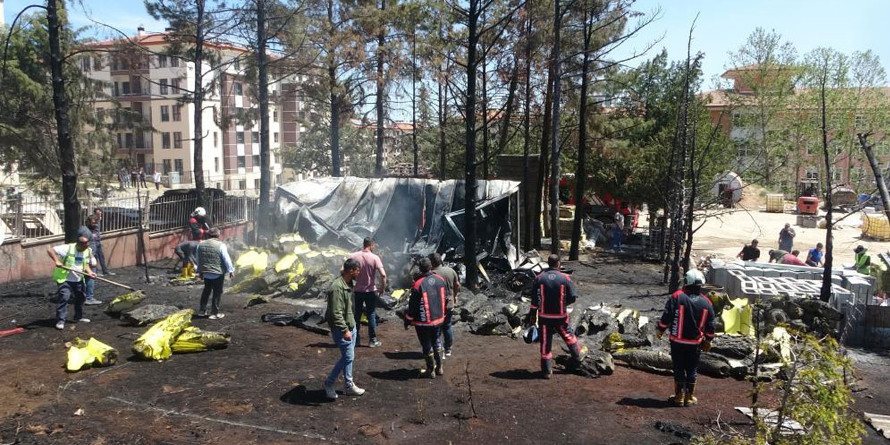 Yangına müdahale etmek isterken aracın çarptığı polis yaralandı