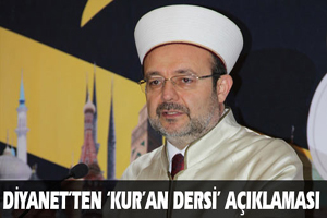 Diyanetten Kuran dersi açıklaması