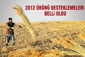 2012 Ürün Desteklemeleri Belli Oldu