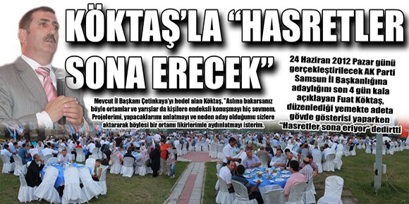 KÖKTAŞ’LA “HASRETLER SONA ERECEK”