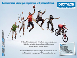 Karadeniz’in en büyük spor mağazası Decathlon Samsun’da açılıyor
