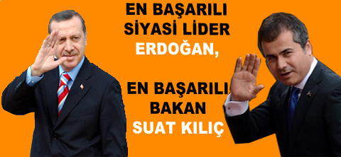 EN BAŞARILI SİYASİ LİDER ERDOĞAN, EN BAŞARILI BAKAN SUAT KILIÇ