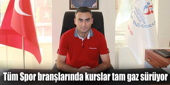 Tüm Spor branşlarında kurslar tam gaz sürüyor