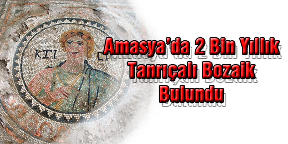 Amasya’da 2 bin yıllık tanrıçalı mozaik bulundu