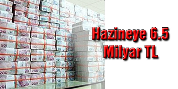 Tapudan hazineye 6.5 milyar lira TL gelir