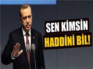 Başbakan Erdoğan: Sen kimsin haddini bil!