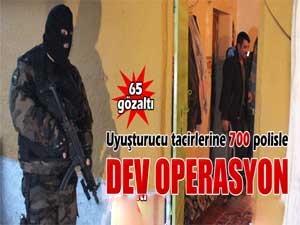 Konyada uyuşturucu tacirlerine dev operasyon: 65 gözaltı