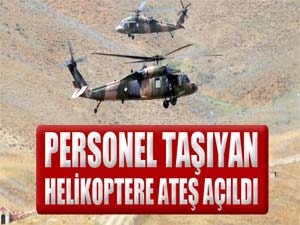 Personel taşıyan s-70 Skorsky tipi helikoptere ateş açıldı