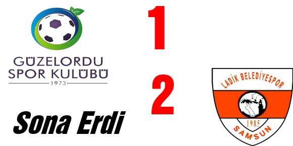 Ladik Belediye spor=2 - 1: Güzelorduspor