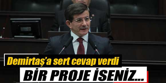 Davutoğlu Demirtaşa cevap verdi: Bir proje iseniz...