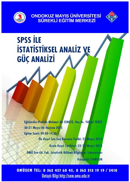 SPSS İle İstatistiksel Analiz Ve Güç Analizi Eğitimi Başlıyor!