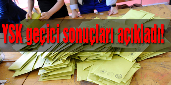 YSK geçici sonuçları açıkladı!