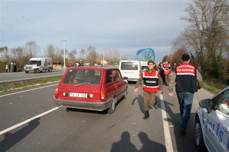 Terme de trafik kazası:1 Ölü...