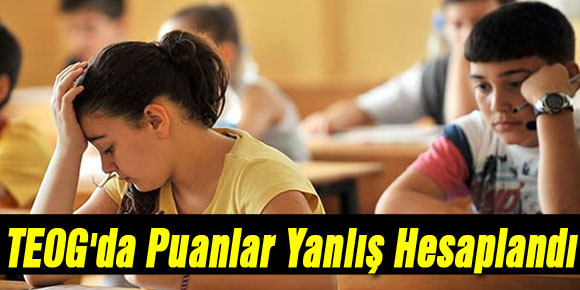 TEOGda Puanlar Yanlış Hesaplandı