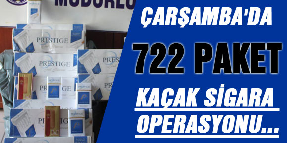 ÇARŞAMBADA 722 PAKET KAÇAK SİGARA OPERASYONU...