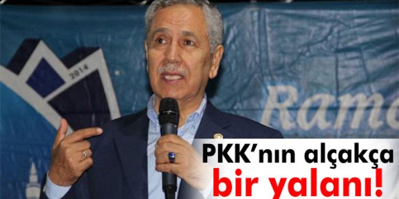 Arınç:PKKnın alçakça bir yalanı